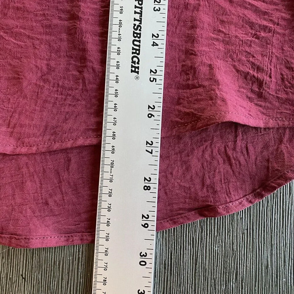 2‎ Bundle Betsy Boutique Keyhole Cinched Neck Tank Burgundy & Cognac Career Sz S - Picture 7 of 15